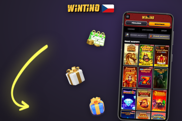 Mladí hráči s úsměvem sledují Wintino Casino aplikaci na mobilním telefonu