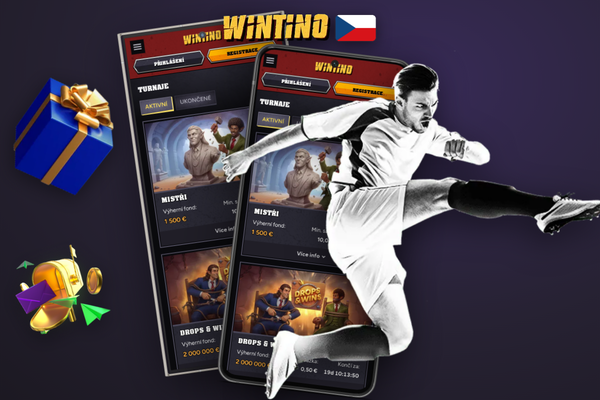 Registrační formulář Wintino se zvýrazněným polem pro zadání promo kódu
